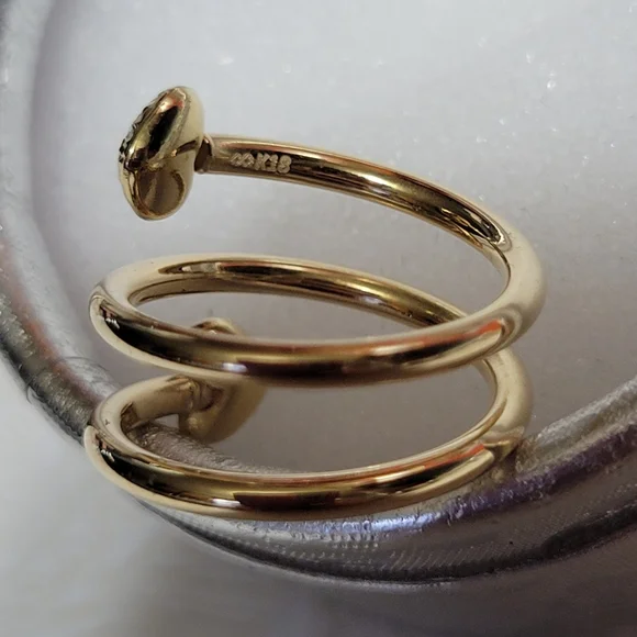 Real 18k Gold Spiral Ring Size 6 - Picture 5 of 6